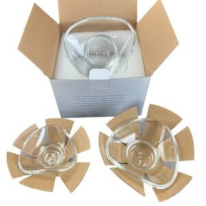 SIN Urch Glass Decorative Set of 3 Bowls Clear Dishwasher Safe Snacks Candy Dish